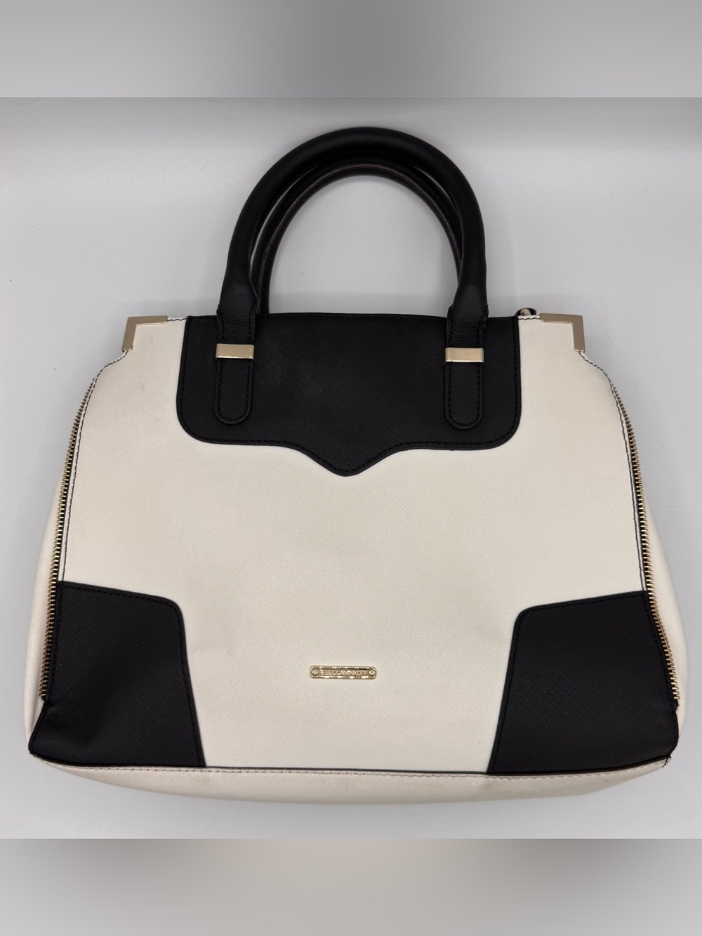 Rebecca Minkoff Amorous Satchel Black and White